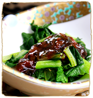 雪菜の梅肉ソース