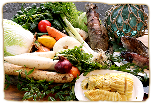 田舎ならではの素材の美味しさ